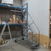 Grey 10 Step Rolling Stair Ladder, 90" Deck, 132" High Bars